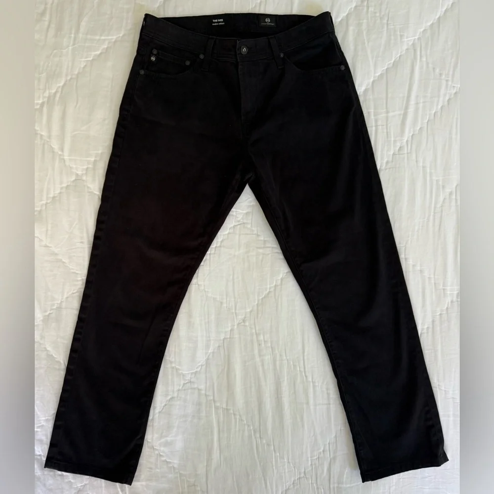 AG Adriano Goldschmied The Ives Pants 30x32 Modern Athletic Black Stretch Denim